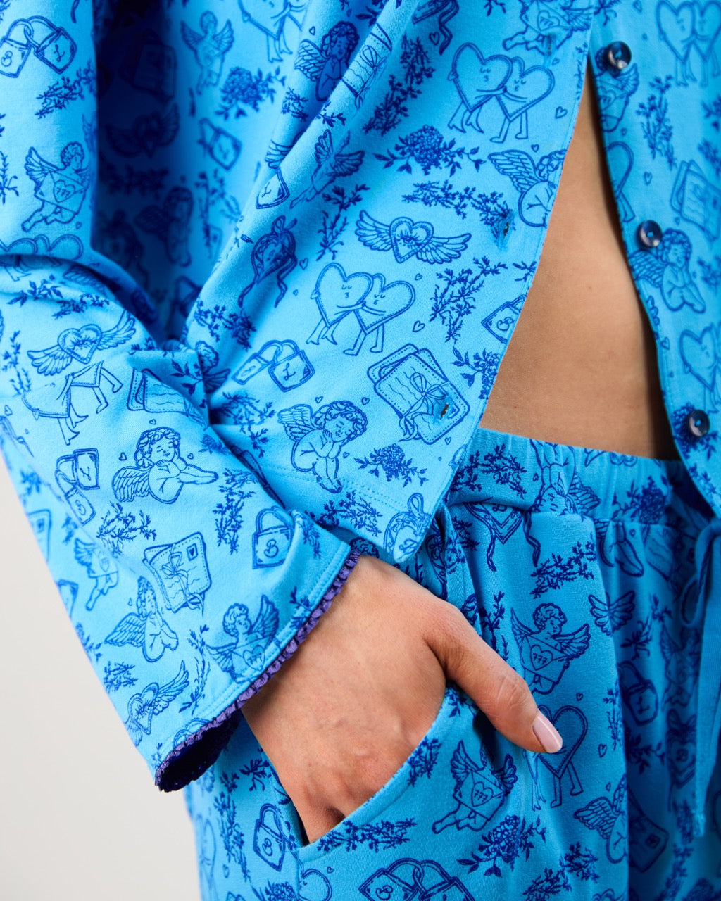 The Blue Ruffle Pyjama Set