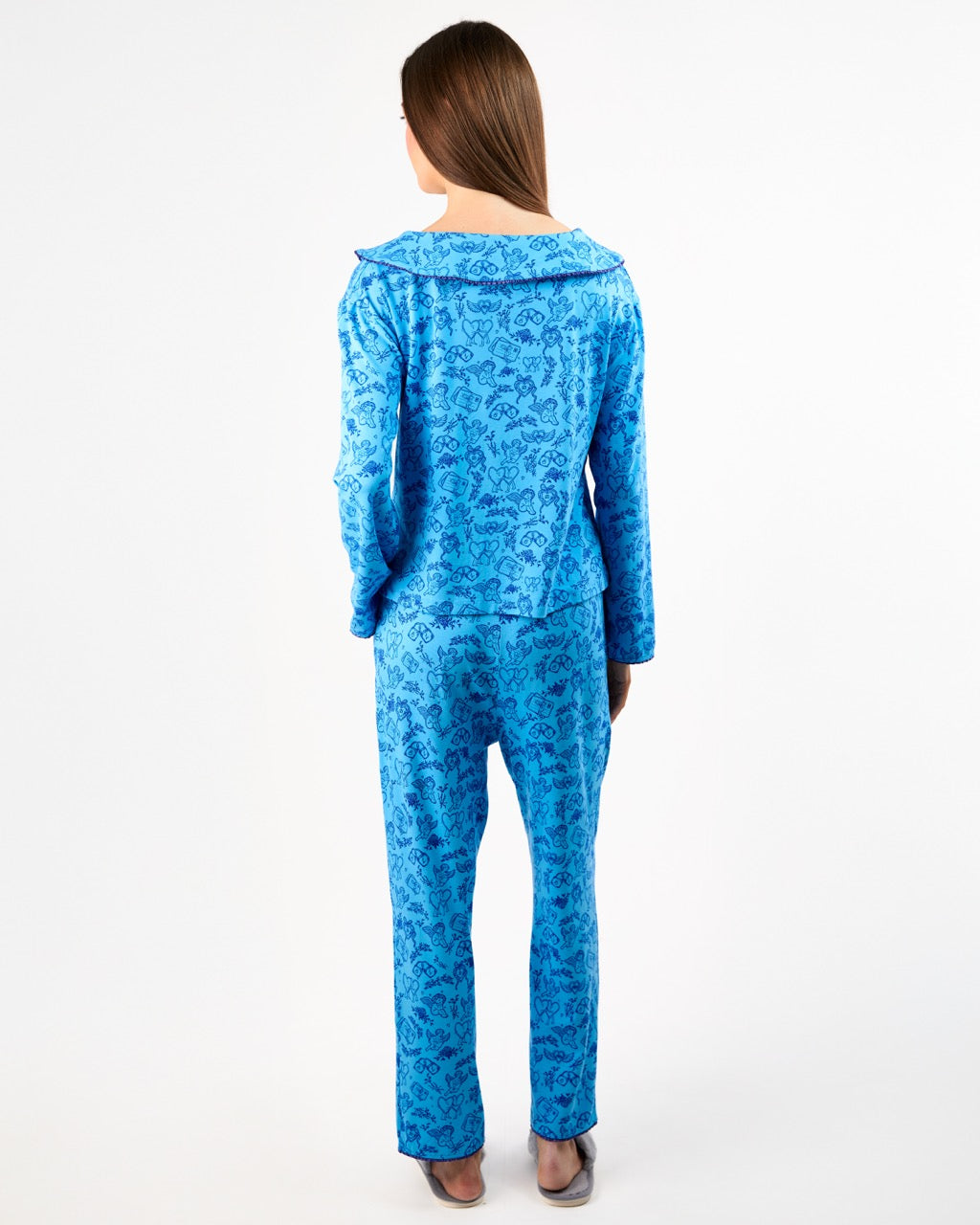 The Blue Ruffle Pyjama Set