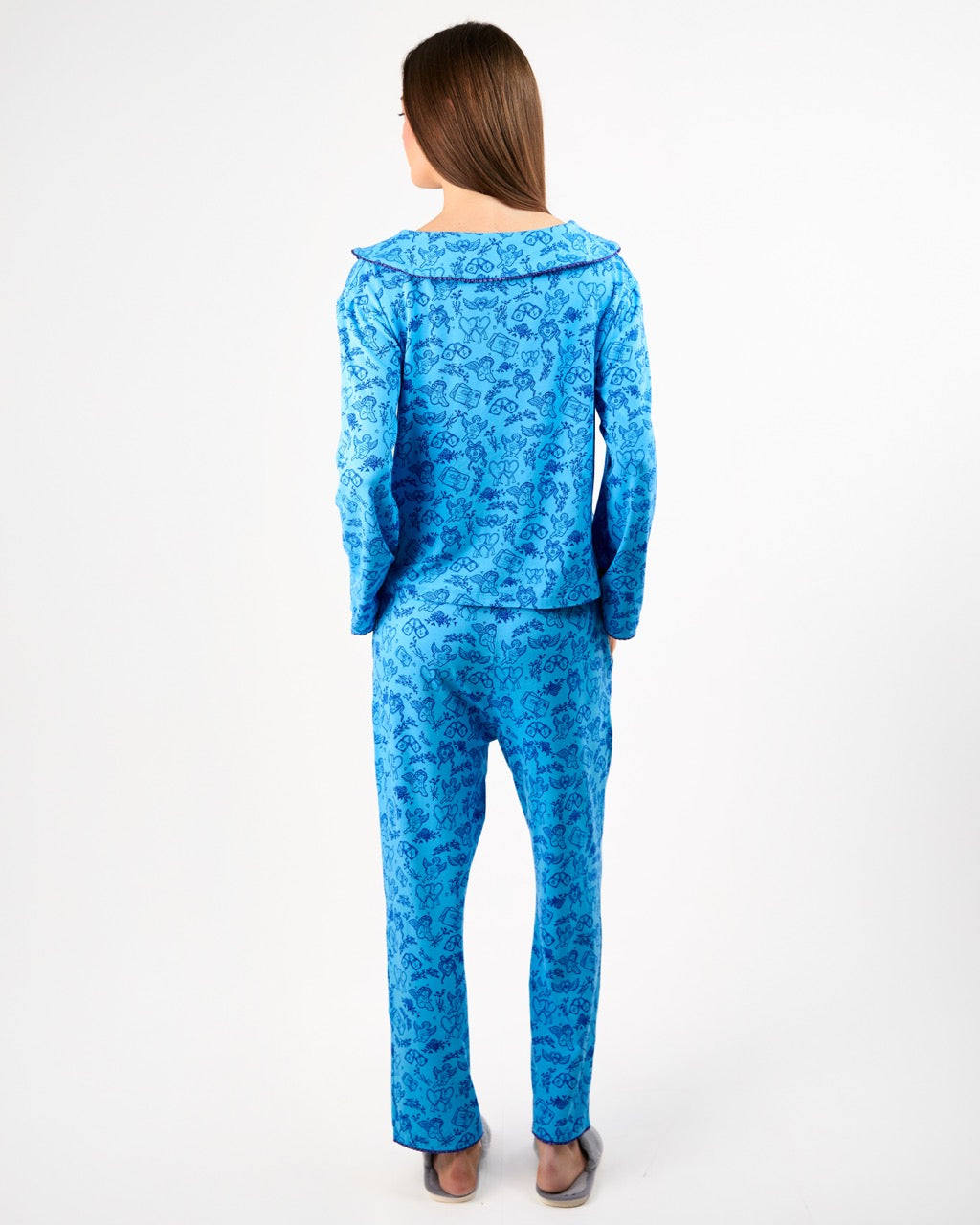 The Blue Ruffle Pyjama Set