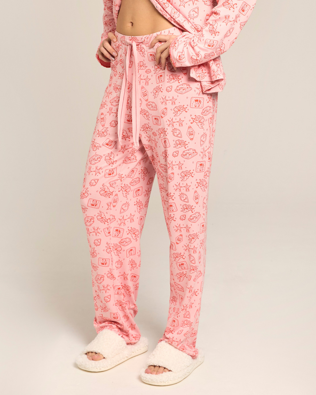 The Ruffle Pyjama Set - Bottoms Pink